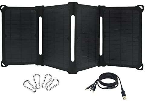 XINPUGUANG 28W Chargeur Solaire Pliable 4 x 7 Watt Panneau Solaire Mono Module Portable pour Voiture Camping Randonnée De Secours Charge d'alimentation (28w)