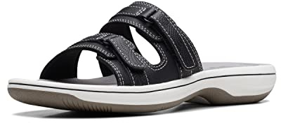 Clarks Sandales Breeze PiperSandal pour femme, Noir, 40 EU