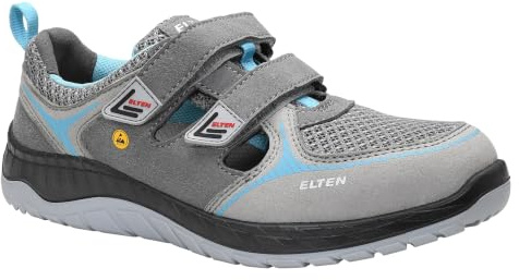 ELTEN Melli Grey Easy ESD S1P | Sicherheitsschuhe für Damen & Herren, Stahlkappe, leicht, atmungsaktiv