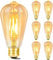 GBLY 6er pack LED Glühbirne E27 Vintage Lampe - ST64 Retro Warmweiss Glühlampe 4W Filament Leuchtmittel 2700K Edison Birne Dekorative Energiesparlampe Antike Beleuchtung für Restaurant Haus Café