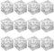 12 Stück Kerzenständer Glas, Kerzenhalter für Stabkerzen Kerzenhalter Klarglas Transparent Kerzeneinsatz Tafelkerzen Teelichter für Hochzeit Kirche Weihnachten Wohn Esszimmer & Schlafzimmerdekoration