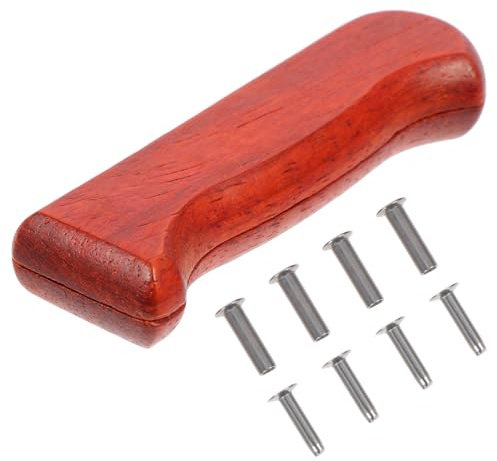 Housoutil Manici per Coltelli, Manici per Coltelli Fai Da Te, Manico Non Poroso Coltello Ricambio, Manico in Legno Di Pero Rosso Coltello per Coltello Da Frutta Coltello Da Cucina Coltello Da Burr