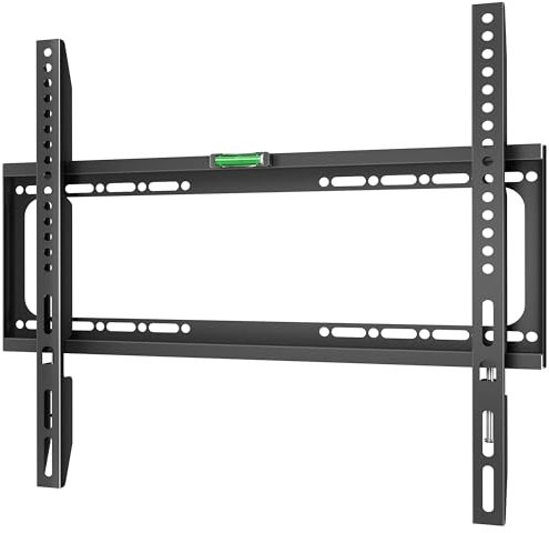 Supporto Televisore a Muro da 26 a 55 pollici - Gancio TV Muro con Peso da 45 kg - Supporto TV da Parete con pannello VESA 75x75 – 400x400 mm/Fisso e Universale FME-44B Nero