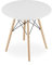 VBChome Runder Esstisch – 80 cm, Modernes Design, MDF Tischplatte Matt, Buchenholzbeine mit Stahlrahmen, Stabil & Stilvoll für Esszimmer, Küche & Wohnzimmer