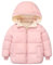 Happy Cherry Cappotto Bambino Giubbotto Invernale Giacca Imbottita Antivento Cappotto con Cappuccio Piumino Taglia 110/3-4anni-Rosa 1