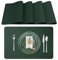 Lumaca Manteles Individuales Lavables, Juego de 4 Salvamanteles Individuales, Resistentes al Calor, Antideslizantes, para Mesa de Cocina y Restaurantes,Verde