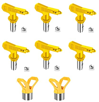 KJKVIVH Airless Paint Nozzles Set,Reversible Tips Airless Paint Sprayer Nozzle Tips Airless Sprayer Spraying Parts