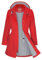 ATLASLAVA Regenjacke Damen Lang Wasserdicht Kapuze Regenmantel übergangsjacke Trenchcoat Outdoor Mantel Rot XL