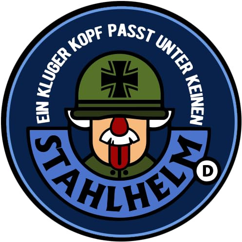 Sammys Shirt Store Einstein EIN Kluger Kopf passt unter keinen Stahlhelm Aufkleber 10 cm