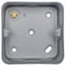 1 Gang 40mm Surface Mount Metal CLAD Back Box Switches & Sockets Rounded Earth - Heavy Duty Strong Wall Plate Holder