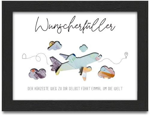 Toozen Geldgeschenk für Reise, Urlaub und Reisegutschein, Geburtstag Geldgeschenk Bilderrahmen, Flugzeug Geschenk, Geschenke Geldgeschenk für Freunde, Familie, Liebhaber Männer und Frauen