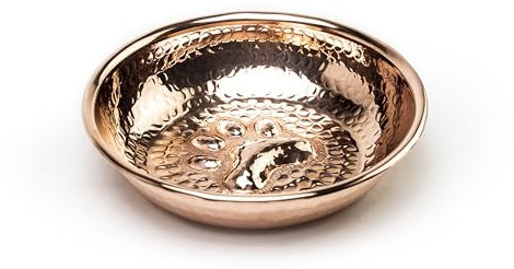 ALFIQ Handcrafted Copper Pet Feeding Bowl | 100% Copper Dog & Cat Feeder & Water Bowl - Pure & Black Copper Finishes (PURE COPPER)