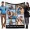 WMDIY Personalisierte Decke mit Foto, Kuscheldecke mit Foto Schreibstil Namen, Fotodecke mit Eigenem Foto, Fotodecke, Valentinstag Weihnachten Geburtstag Geschenke für Freundin, Freund, Mama, Papa