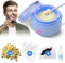 EYUYTU Nose Wax Kit for Men and Women, USB Rapid Heating Wax Warmer Kit with 100g Nose Hair Removal Wax, 30 Applicators, 10 Moustache Stencils, Painless, Easy and Quick,Blue