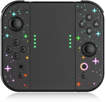 kipylca Controller für Switch/Lite/OLED, L/R Pair Joycons Controller Ersatz Joystick mit Dual Vibration/6-Axis Gyroscope/Motion Control/Turbo/Wake-up Funktion (W02)