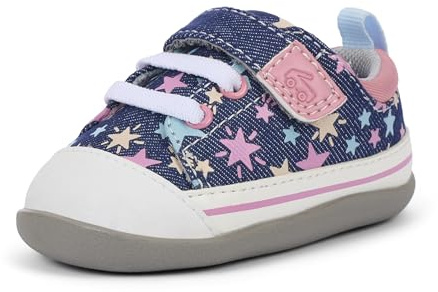 See Kai Run Stevie Mini (Infant/Toddler) Baby Shoes for Baby-Kids, Denim/Navy Stars, 11.0 cm