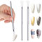 Teaaha 2 Stück Nagelpinsel für Gelnägel, 7-Nadel Ultradünne Linie Nagelbürste, Rostfreier Stahl Nageldesign Zubehör, Linien Nailart Tools, Maniküre Dotting Tool, Multifunktionale Nail Art Werkzeuge