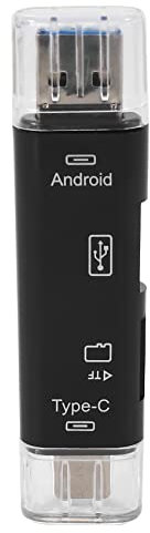Asyduey 5-En-1Multifonction OTG Lecteur De Carte Micro-SD/Carte SD/Support De Lecteur USB TF Android Type-C Phone/Ordinateur/Type-C Universel