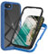 Riccase for iPhone 16e Case Built-in Screen Protector Full-Body Military Grade Drop Protection, Silicone Bumper Clear Hard Acrylic Anti-Scratch Cover for iPhone 16e Phone Case（Royal Blue