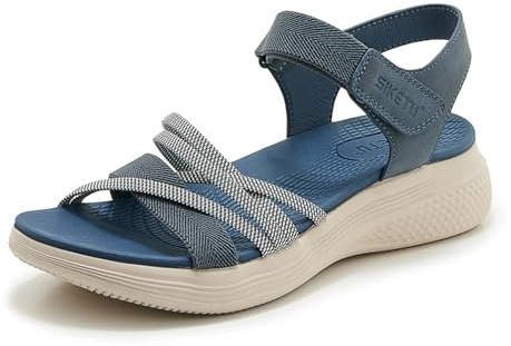 Meik Mangni Sandales Femme Sport Randonnée 35-42 EU | Plateforme Sandale, Bout Ouvert, Confortables, Été