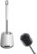 ECOPLUS - White Silicone Toilet Brush - Flexible Brush 10cm with Long Handle 30cm - Modern Non-Drip Design - Easy Clean Toilet Accessory
