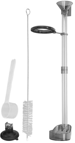 Nicear Juego de bandeja de alimentación para camarones con tubo de alimentación ajustable para acuario y cepillo de limpieza. Accesorios para acuarios de camarones, cangrejos y mascotas acuáticas.