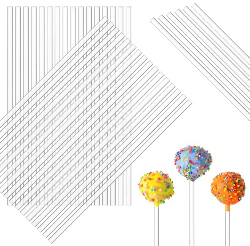 50 Stück Cake Pop Stiele Set, Transparent Acryl Bonbon Sticks, Wiederverwendbar Lollipop Sticks, 15cm Für Lutscher, Bonbons, Kuchen, Kekse Und Desserts