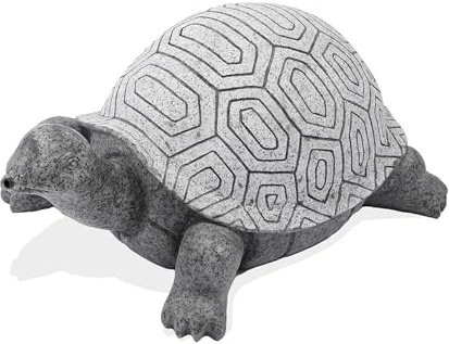 Esotec Wasserspeier Schildkröte Brunnenfigur für Garten-Teich Wasserspiel 1 | Material Teichfigur Polyresin, Natursteinoptik, 3m Schlauch, Ø8/12mm, empfohlene Solar-Teichpumpe ab 250l/h, Teichdeko H=17cm
