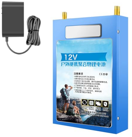 HJGHY 12v,60Ah, 12 V 60 Ah 80 Ah 100 Ah 120 Ah 140 Ah 160 Ah 180 Ah 200 Ah Tragbares Netzteil für den Außenbereich, Fischfinder, Polymer-Lithium-Li-Ionen-Akku für Reiskocher, Monitor, Laptop
