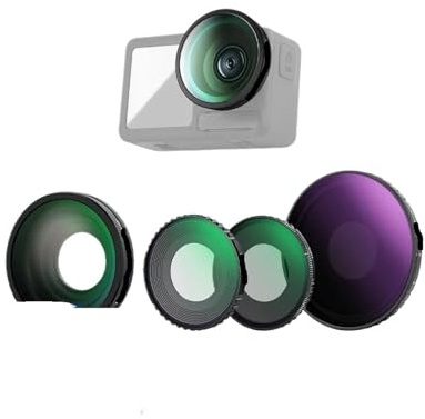 Kompatibel mit NEEWER 4-in-1-ND-Filter- und Objektiv-Kit, kompatibel mit DJI Osmo Action 5 Pro/4, Variable ND8-32 + CPL + Black Mist Diffusion 1/4