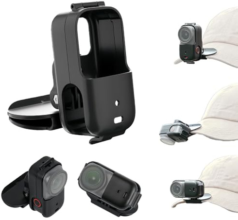HAFOKO Hat Clip Cap Mount with 360° Rotation Compatible for DJI Osmo Nano | 360°rotatable Supports Flexible Angle Adjustment, Enables Stable POV Hands Free Shooting for Daily Recording,Quick Release