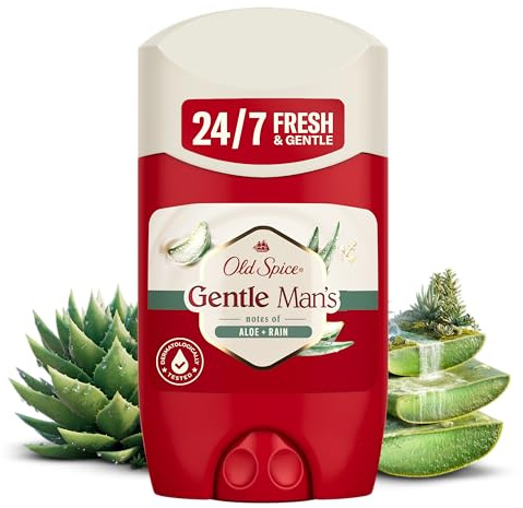 Old Spice Gentle Man's Aloe + Rain Deostick For Men 50ml | 24/7 Frisch & Pflege*, Sanft Zur Haut, Duft in Parfumqualität, *Frisch Bei Täglicher Anwendung