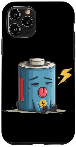 Sleeping Low Battery Costume for Powerless Batteries Case for iPhone 11 Pro