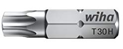 Wiha Bit Standard 25 mm TORX® Tamper Resistant (mit Bohrung) 1/4 (01727) T10H