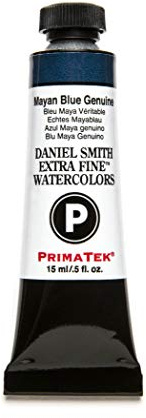 Daniel Smith PrimaTek™ Watercolor Paint, 15ml, Tube, Mayan Blue Genuine, 0.5 fl oz, (Pack of 1)
