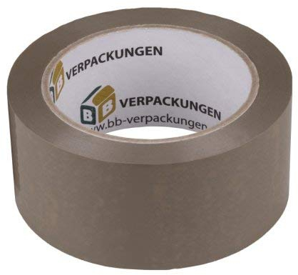 BB-Verpackungen 144 x Klebeband PVC 48 mm x 66 m (Naturkautschuk, sehr reißfest, leise und hohe Klebkraft) - Sets zwischen 12 und 288 Rollen