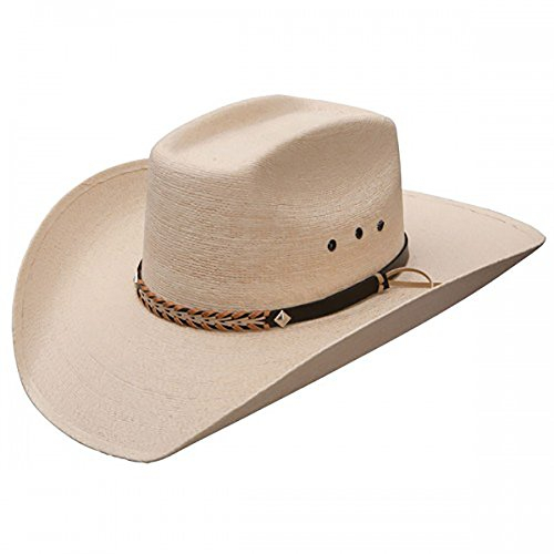 Stetson Square Eyelets Straw Cowboy Hat, Natural, 6 3/4