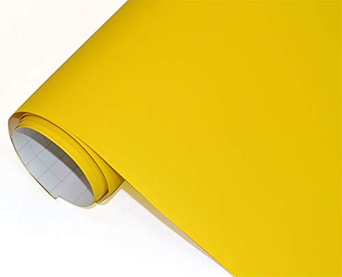 Neoxxim 7€/m2 Premium Auto Folie - GELB MATT 100 x 150 cm - blasenfrei Lackfolie Möbelfolie