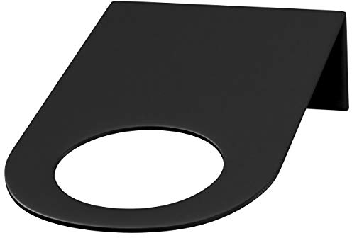 Hoopzi - Kurzhalter - 7 Farben - Montagesystem Bala Käfige - Aus Lackiertem Stahl - Mit 15 Haken - Kompatibel E27 Büchse mit Befestigungsring - Schwarz