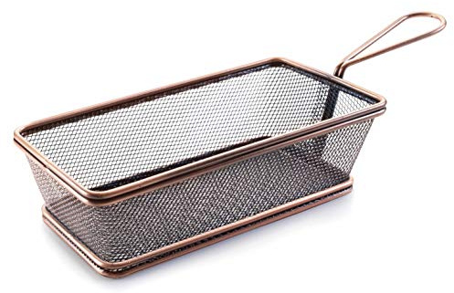 LACOR Rechtecking Chips Korb Bronce 21x11x6cm, Edelstahl, 21, 29.5 x 11.2 x 8.5 cm, 1 Einheiten