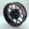 OneWheel Felgenstreifen 4mm für Motorrad & Auto (15-19 Zoll) - Farbe wählbar - Rim Stripes Set für Vorder- & Hinterreifen (Rot - matt)