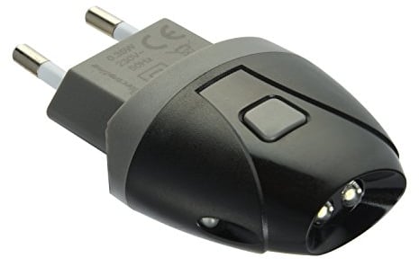 Electraline 58310 Torcia d'Emergenza Automatica con Funzione Luce di Cortesia, Nero