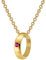 trendor Taufring mit Rubin Gold 585/14 Karat mit plattierter Kette 75401-38 38 cm