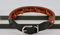 generisch Hundehalsband aus Leder mit natürlichem Baltischen Bernstein | Bernsteinkette für Hunde | Zeckenhalsband (55-60 cm)