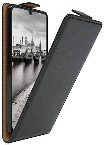 EAZY CASE Hülle kompatibel mit Samsung Galaxy A41 Flip Cover zum Aufklappen, Handyhülle aufklappbar, Schutzhülle, Flipcover, Flipcase, Flipstyle Case vertikal klappbar, aus Kunstleder, Schwarz
