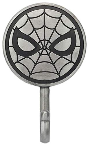 OpenRoad Brands Spider-Man Wandhaken aus Gusseisen, 100% Gusseisen, Wandmontage, 1 Stück, Blau, Vintage, Superheld, Spiderman, Wand, Schlüsselhalter, 7,6 x 12,7 cm