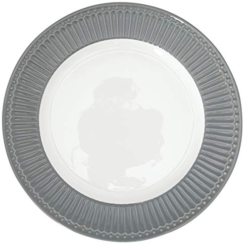 GreenGate - Speiseteller, Essteller - Alice - Porzellan - Stone Grey - D 26,5 cm