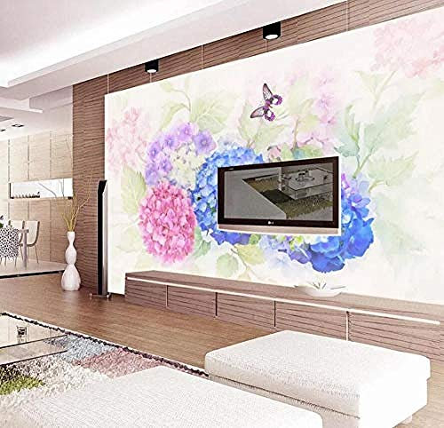 Blume Hortensie Garten Wandbilder Tapete wandpapier fototapete 3d effekt tapeten Wohnzimmer Schlafzimmer kinderzimmer-250cm×170cm