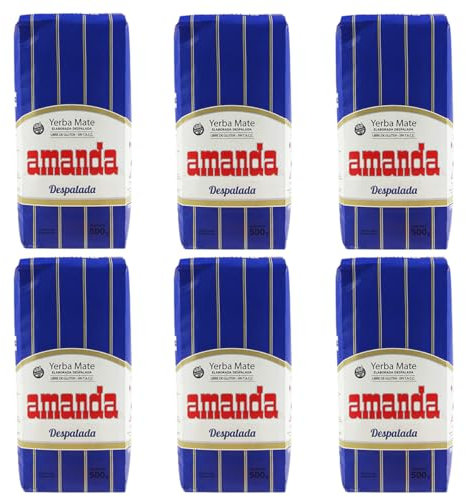 Amanda Yerba Mate Despalada 3 kg (3x1 kg)| Yerba Mate Argentina | Bebida tonificante y energizante