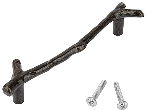 Fyearfly Griff, Einloch-Ast-Möbelgriffe, Schrank, Schublade, Türgriff, Knöpfe(Bronze-)